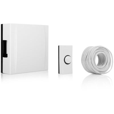 Türklingel Set mit Klingeltaster & Türgong, 2-Draht Anschluss, 5 Meter Kabel Image