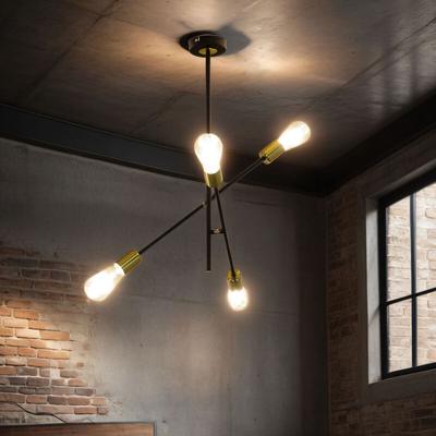 Licht-erlebnisse - Deckenleuchte Schwarz für E27 Metall Retro Deckenlampe Image