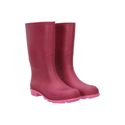 Mountain Warehouse Childrens/Kids Plain Wellington Stiefel (Berry) Image
