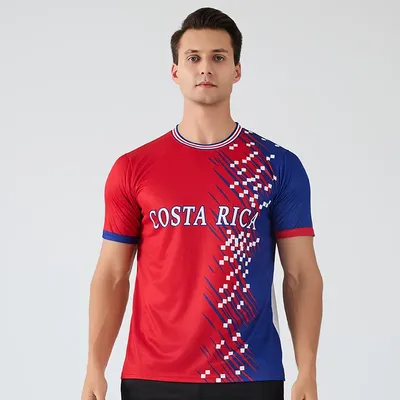 The latest American Cup Costa Rica soccer jersey short sleeve football top wholesale quick dry daily