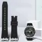 Curved end Rubber watch strap For Citizen Radio JY8051-08E JY8051-59 Eagle In The Air Green Hawk Watch Band 24mm Men