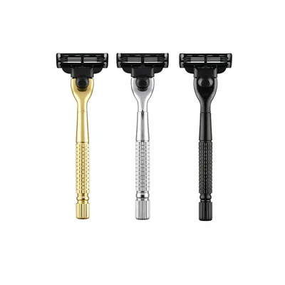 Men 's Manual Razor Handles for Mach 3 Razor Blades ，Replaceable Razor Blade Holder