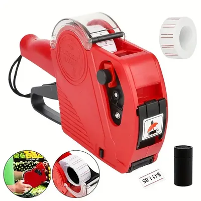 1 PC MX5500 Pricing Label Gun with 500 Sticker Labels, 1 Ink Refill, 8 Digit Price Label Gun for