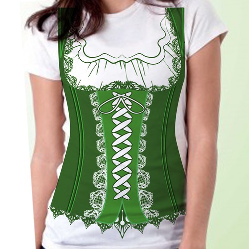 T-Shirt Lederhosen 3D Lässig Streetstyle T-Shirt Ärmel für Damen Erwachsene Heißprägen für Karneval Oktoberfestbier Party Alltagstauglich Image