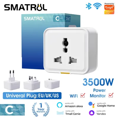 Tuya Smart Home Plug and Socket Wireless WIFI UK EU US Universal 16A Travel Adapter Conversion