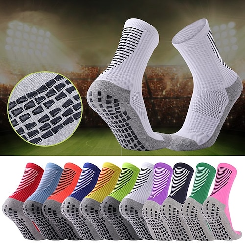 laufsocken 1 Paar Herren Damen Söckchen Rutschfest Atmungsaktiv Schnelltrocknend Feuchtigkeitsableitung Fitnesstraining Basketball Laufen Joggen Fußball Sport Baumwolle Kurzes Orange Kurz hellblau Image