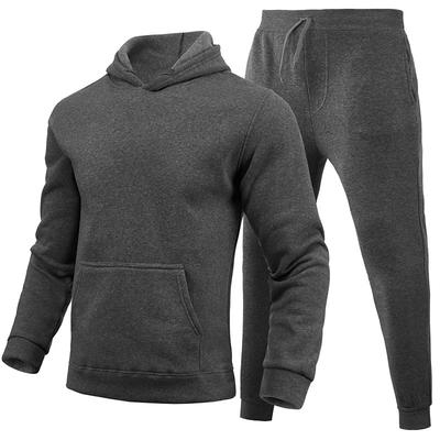 Men's Women's Tracksuit Sweatsuit Casual Long Sleeve Velvet Thermal Warm Soft Fitness Running Jogging Sportswear Activewear Solid Colored Light Yellow Dark Grey Navy