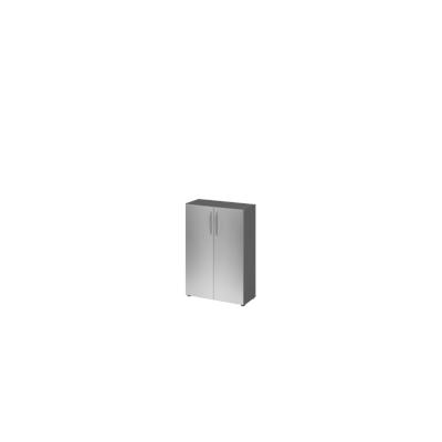 Hammerbacher-Schrank 3OH 34,6cm tief BM Graphit/Silber-V4550/G/S/BM Image