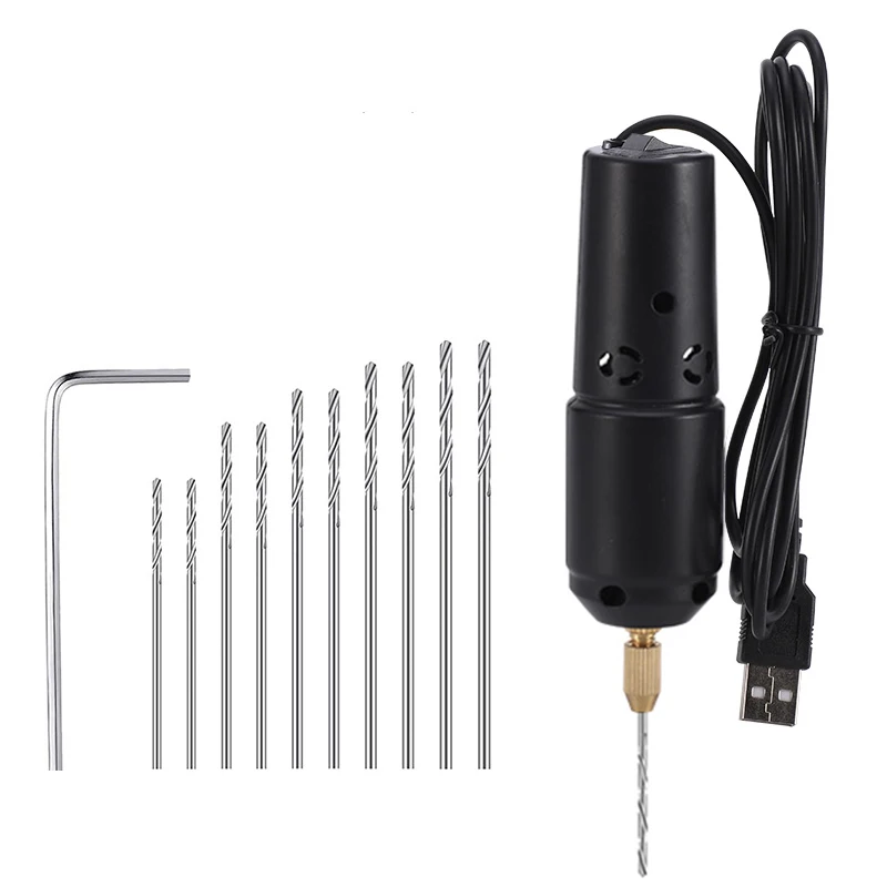 Mini perceuse électrique USB, perceuse portative, stylo de gravure, Kit d'outils rotatifs, outil de bijouterie, outil de sculpture, bricolage