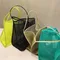 Sac en maille transparente de Style INS, sac Portable léger et polyvalent de grande capacité, à la mode, sac de Shopping en maille de plage, nouvelle collection 2023