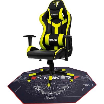 HYRICAN Gaming-Stuhl "Striker Gaming-Stuhl "Copilot" Gamingstuhl + Stuhlunterlage", gelb (gelb, schwarz, schwarz), Kunstleder, Stahl, Stühle, Bodenschutzmatte 1100x1100x2mm Image