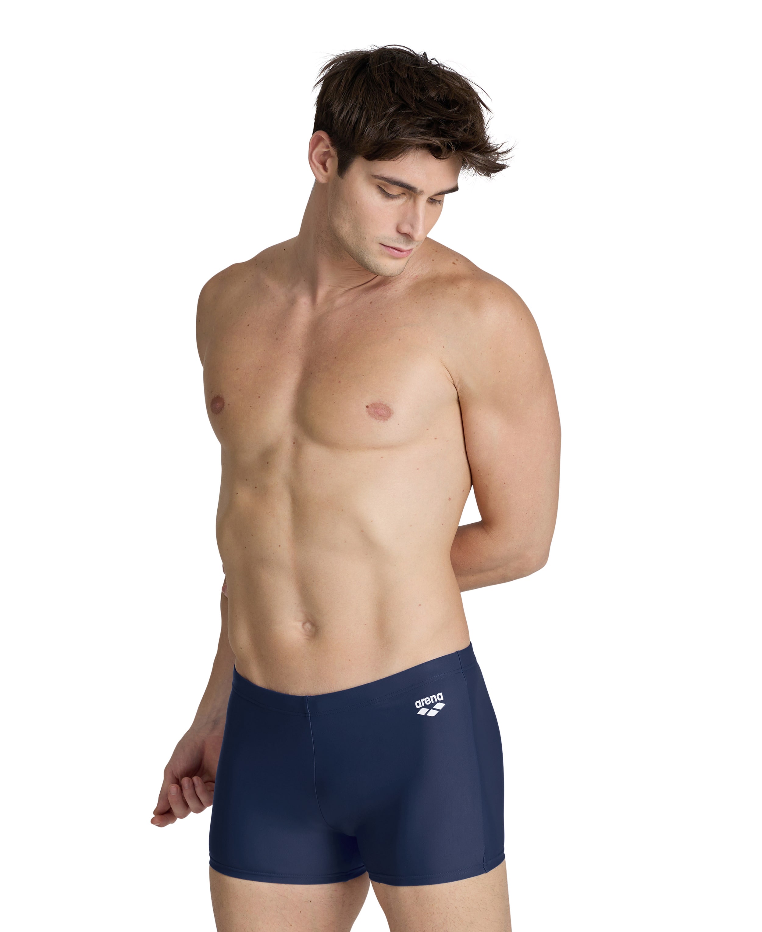 Badehose ARENA "M DYNAMO SHORT R", Herren, Gr. 6L, N-Gr, blau (navy), Obermaterial: 80% Polyamid, 20% Elasthan, Sportlich, Badehosen Image