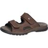 Pantolette WALDLÄUFER "Harald", Herren, Gr. 10,5 (45), braun (dunkelbraun), Nubukleder, klassisch, Schuhe, Sommerschuh, Schlappen, Klettschuh, in Weite H (= sehr weit)