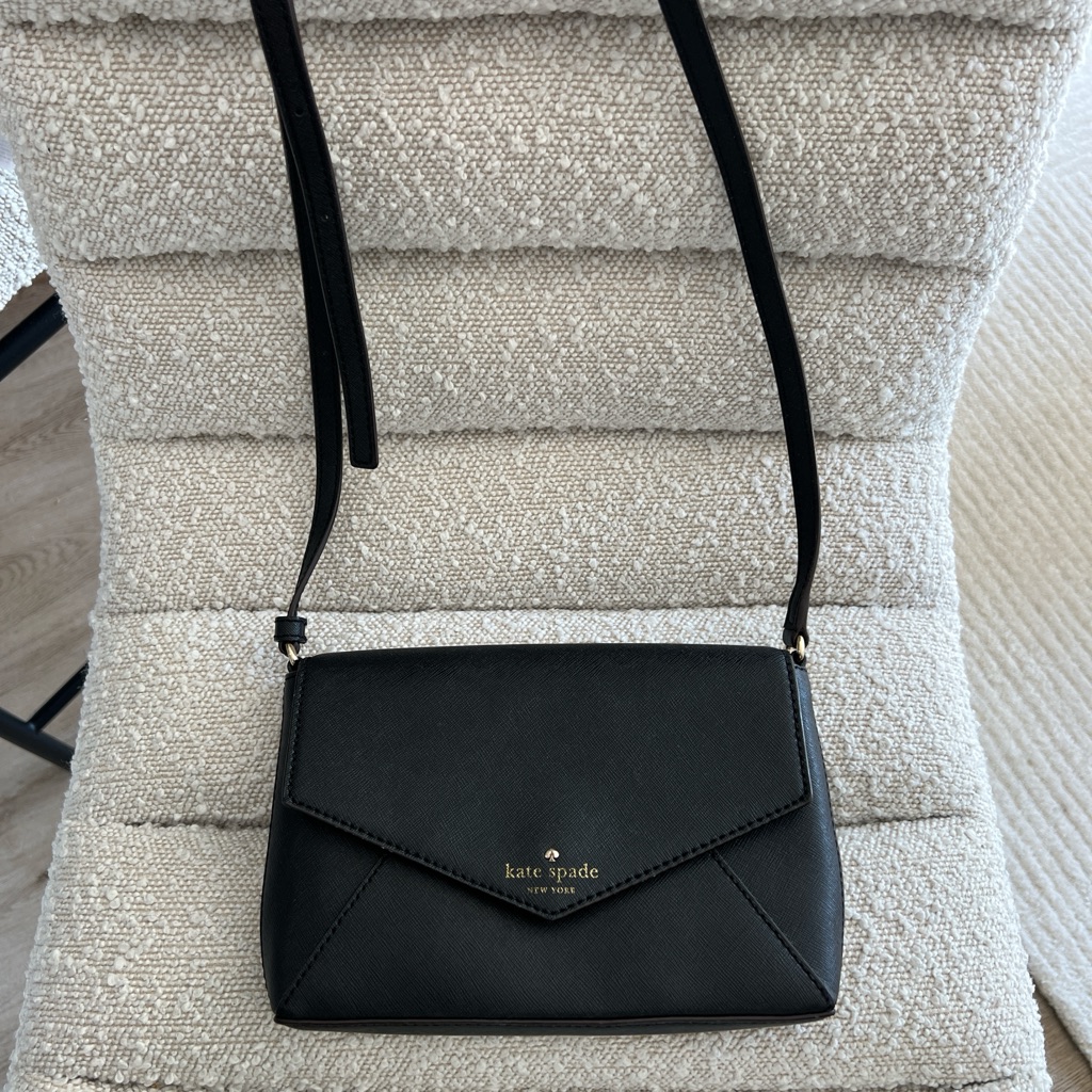 Kate Spade Bags | Black Kate Spade Cedar Street Monday Envelope Crossbody Purse | Color: Black | Size: Os