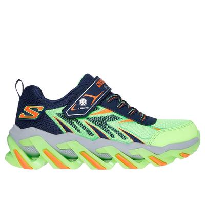 Skechers Boy's S-Lights: Mega-Surge 2.0 Sneaker | Size 11.5 | Lime/Navy | Textile/Synthetic