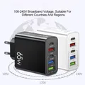 Adattatore di alimentazione per caricabatterie portatile da viaggio per tutti i telefoni USB standard UE a 5 porte universale