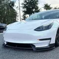 Per Tesla Modello 3 2017-2022 Nero Lucido Paraurti Anteriore Labbro Mento Diffusore Body Kit Spoiler Deflettore Tuning Accessori Modificati