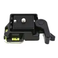 QR-40 Supporto per base per montaggio con morsetto per piastra a sgancio rapido in metallo Supporto per piattaforma monopiede per treppiede per videocamera DSLR Accessori