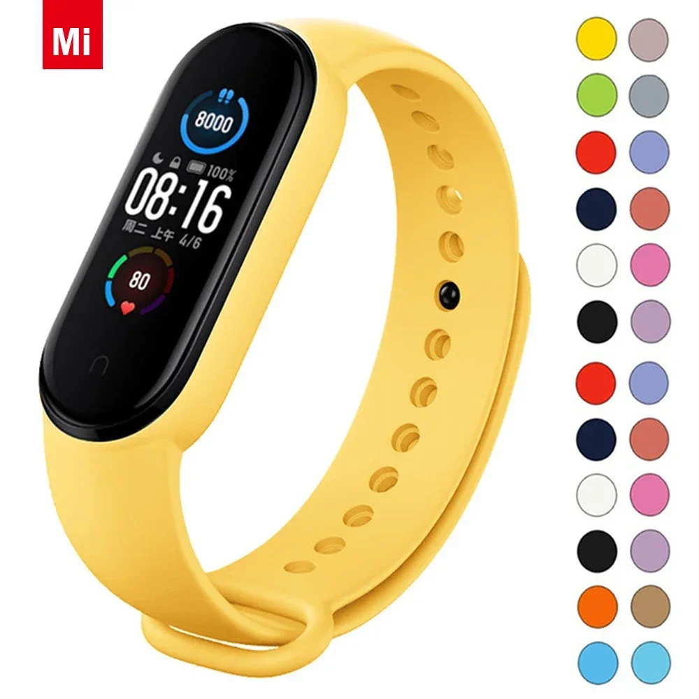 Uhren armbänder für Xiaomi Mi Band 7 Armband Silikon Handgelenk Miband 5 6 NFC Ersatz Pulsera Sport Correa Mi Band 7 6 3 4 5 Armband Image