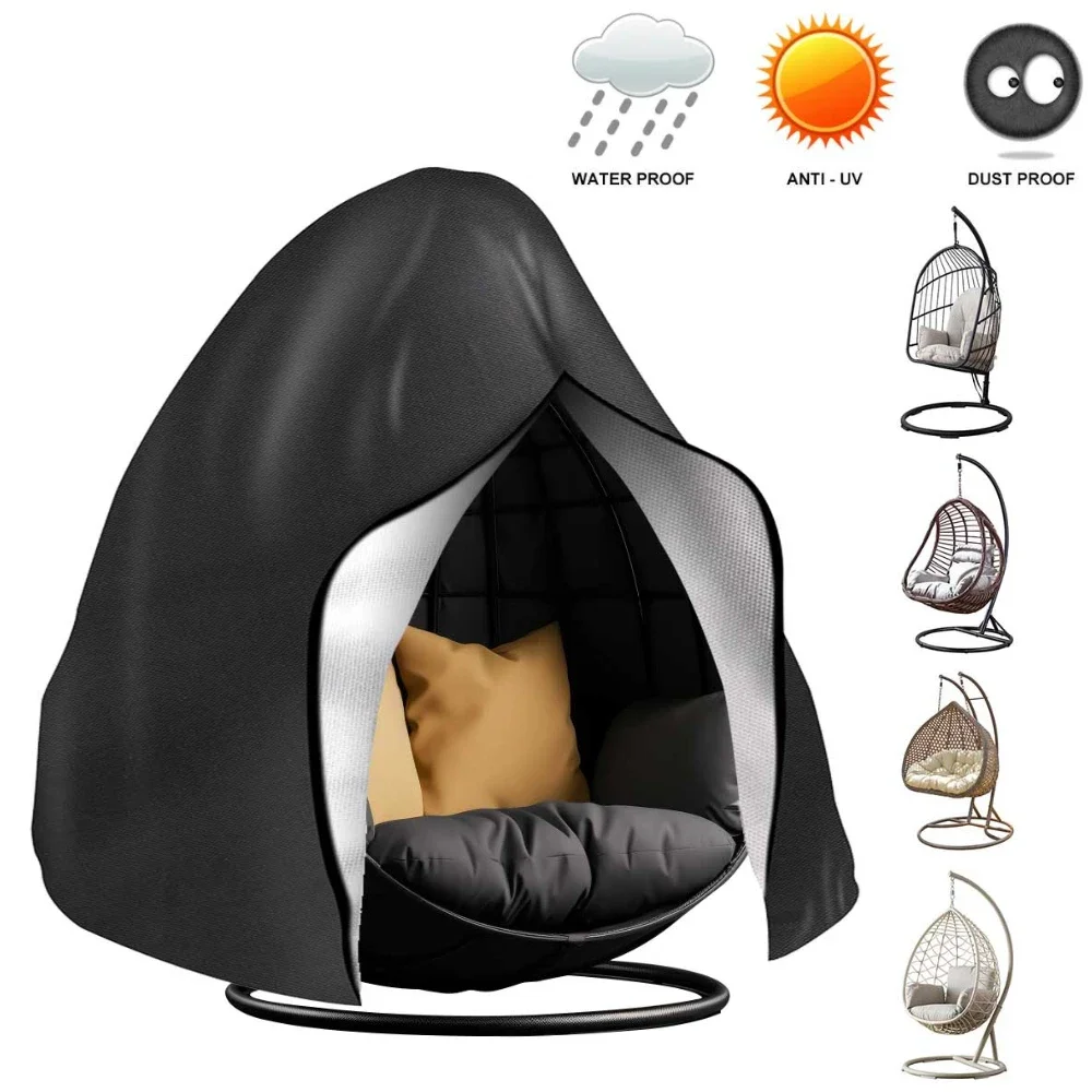 Terrasse Hängende Ei Stuhl Abdeckung Wasserdicht 210D Heavy Duty Einzel/Doppel Sitz Kokon Schaukel Ei Stuhl Abdeckungen Garten staub Schutz