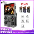 Console per videogiochi portatile retrò Open Source R36S Sistema Linux Schermo IPS da 3,5 pollici Lettore video tascabile portatile Giochi da 64 GB