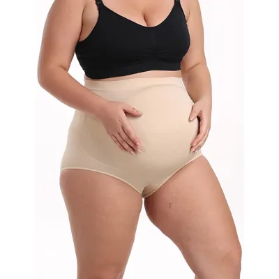 Plus Size Damen Sexy Umstands-Shapewear, Bauchstützhöschen, hohe Taille, Schwangerschafts-Körperformer, Unterwäsche, Klammer-Slip