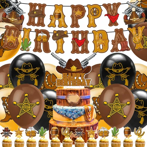 Western Cowboy Party liefert Wildpferd Themen Geburtstag Luftballons alles Gute zum Geburtstag