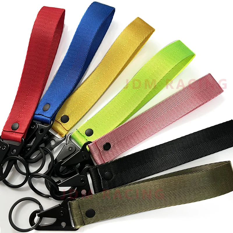 Neue Sport Schlüsselbund Einfarbig Gurtband Auto Schlüssel Lanyard Hängende Dekoration Anti-verlust Schlüsselbund Anhänger frauen Zubehör Image