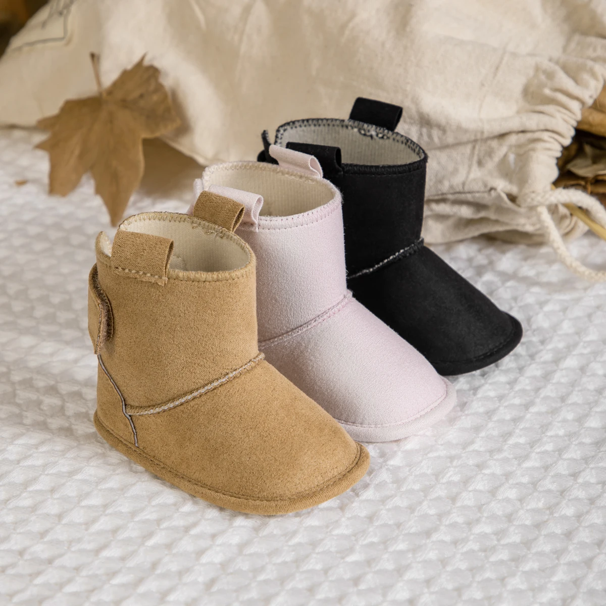 3-farben Winter Schnee Baby Booties Baby Junge Mädchen Kleinkind Schuhe Neugeborenen Baumwolle Anti-Slip Sohle Erste Wanderer infant Schuhe Image