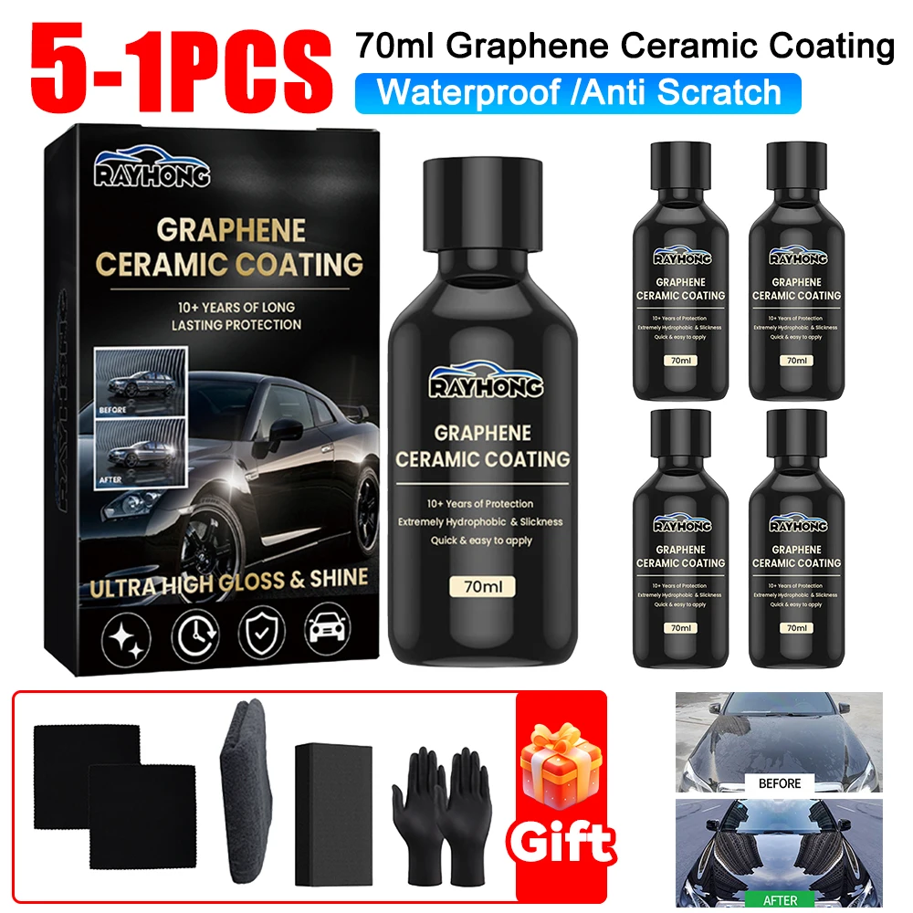 70ml Graphen Keramik beschichtung wasserdichte Autolack pflege kratz feste hydrophobe Lacks chutz Auto Detail lierung Keramik beschichtung Image