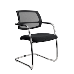 Hammerbacher-Freischwinger Netzrücken, 2 Stck, schwarz-VSBP3/D Image