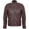 Infinity Leather Mens Biker Zipped Racing Jacket - Brown - Size 3XL | Infinity Leather Sale | Discount Designer Brands