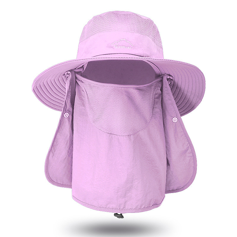 Sun Hat Bucket Hat Hat with Neck Face Flap Cover Packable Anti-Mosquito Summer Spring Wide Brim