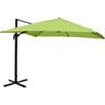 Ombrellone parasole decentrato HHG-979 3x3m verde senza base - green