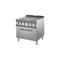 Meking - cucina elettrica a piastre singole con forno inox bim 800x900x850/900H - Kg.119 - Kw.16.4