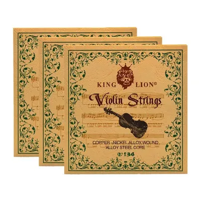 Steel Core Violin Strings Set, White Copper Winding Diameter, 0.25mm, 0.35mm, 0.55mm, 0.72mm