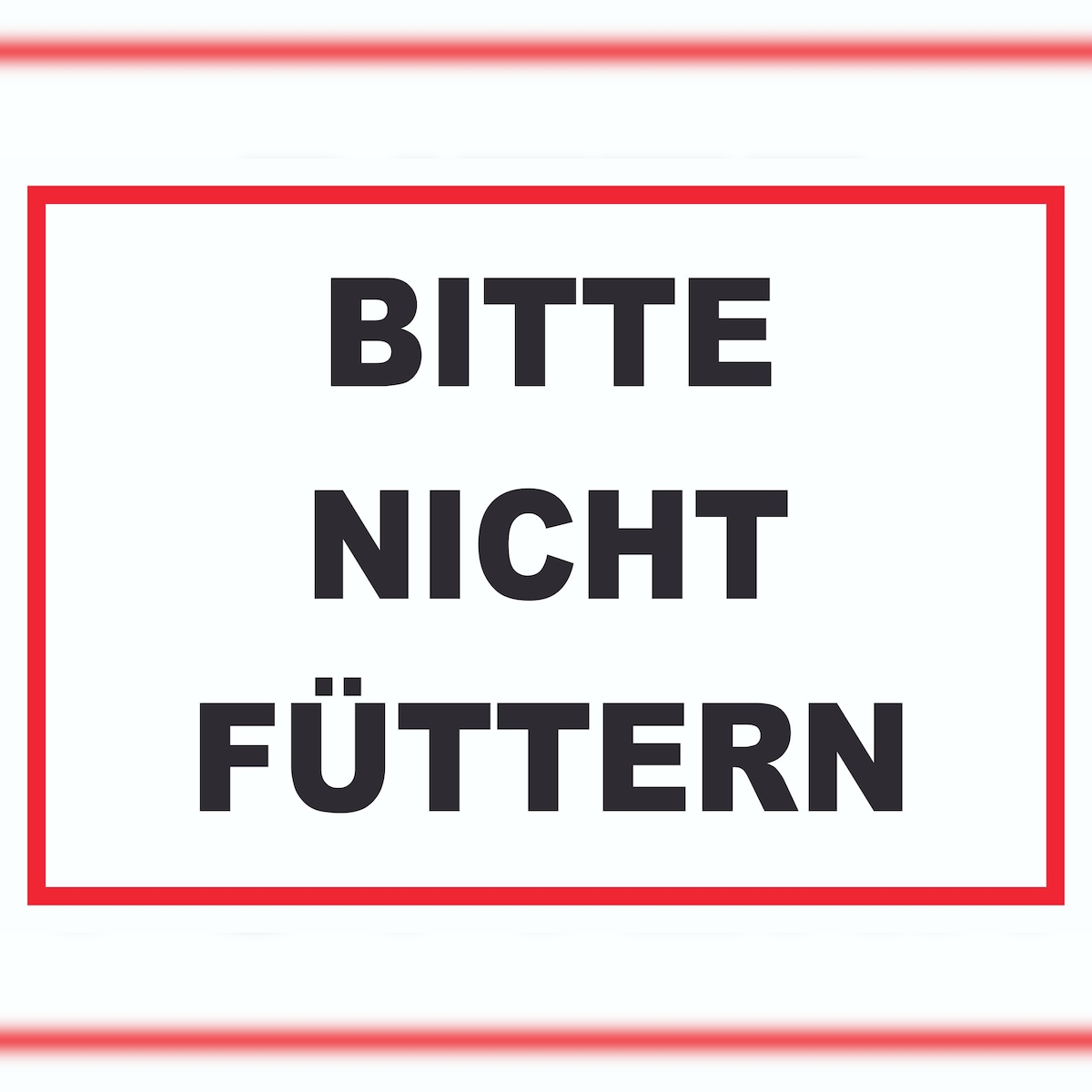 Bitte nicht füttern, Füttern verboten Schild A5 Rückseite selbstklebend Image