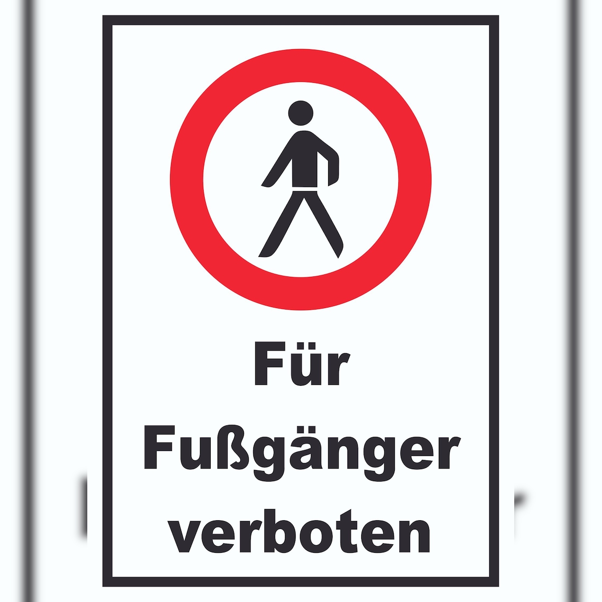 Für Fußgänger verboten Schild A1 (594x841mm) Image