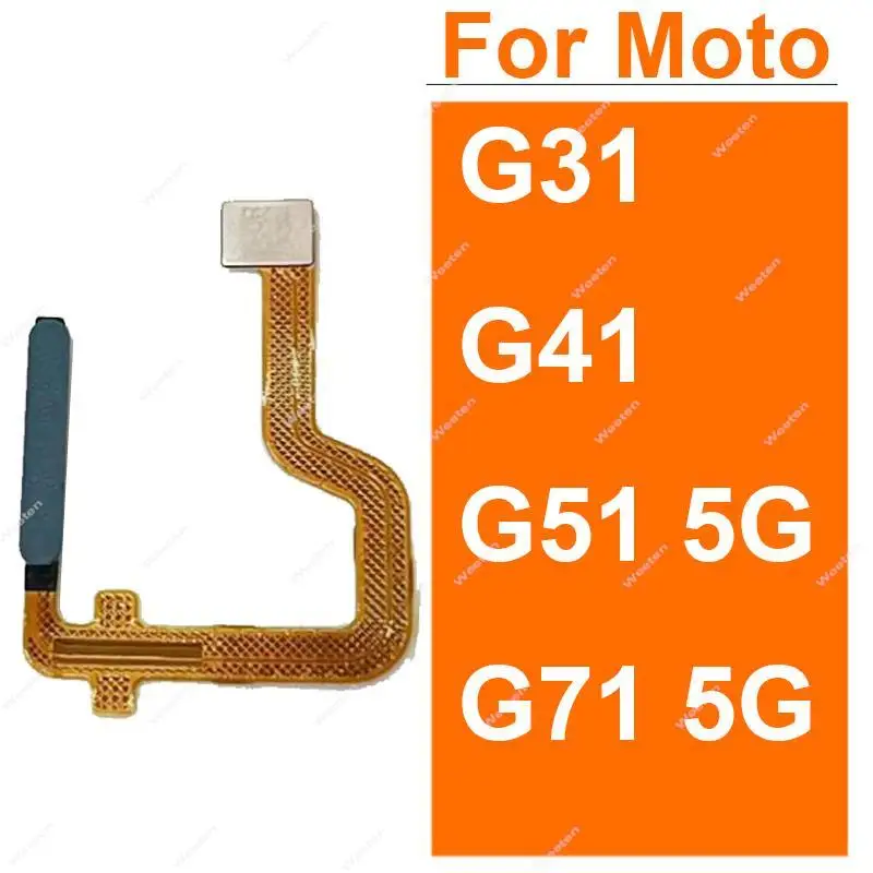 Lecteur d'empreintes digitales pour Motorola Moto G31 G41 G51 G71 5G, capteur d'identification tactile, clé de retour, bouton d'accueil, câble flexible de remplacement
