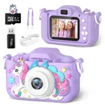 Caméras licorne mignonnes pour enfants de 7 à 12 ans, Mini jouets, prise de vue vidéo HD 1080p,