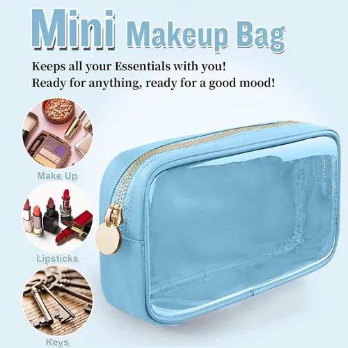 Kosmetik tasche Mode transparente Aufbewahrung Kultur beutel wasserdichte Make-up-Tasche glatte Reiß