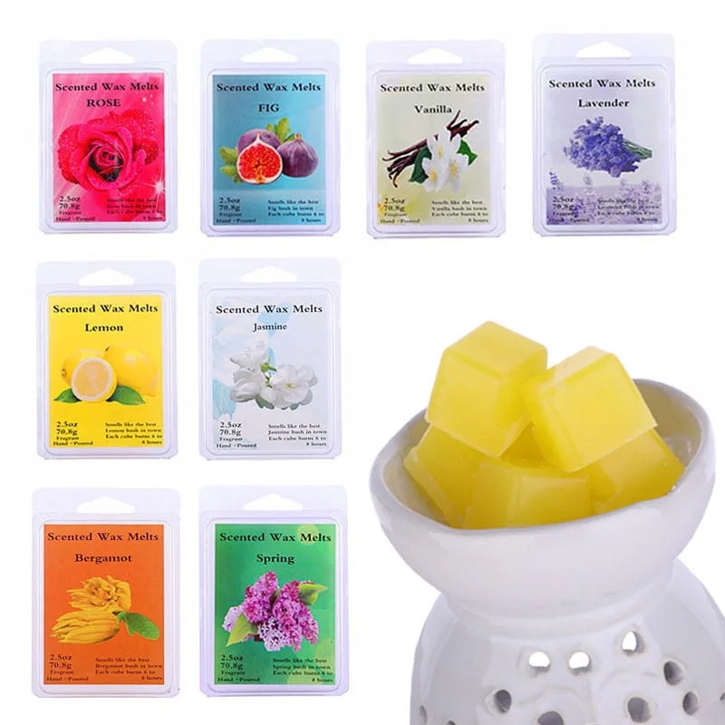 Duftender Wachsblock, festes ätherisches Öl, Pflanzenblumenmuster, DIY-Duftkerzenherstellungsmaterial, reinigt die Luft und beruhigt den Geist Image