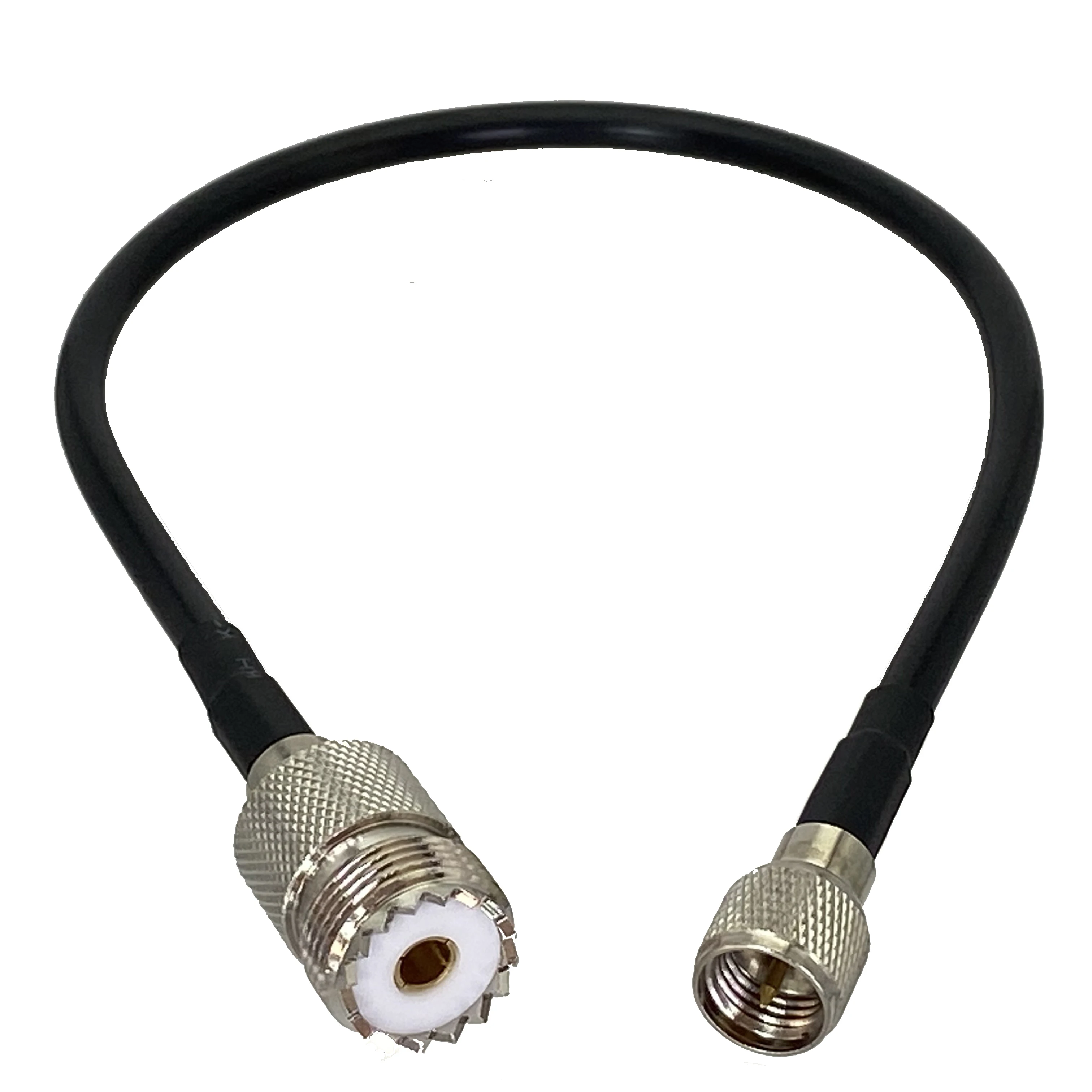 1Pcs RG58 UHF SO239 Weibliche Jack zu Mini UHF Stecker Stecker Draht Terminal RF Jumper zopf Kabel 4 zoll ~ 10FT Image