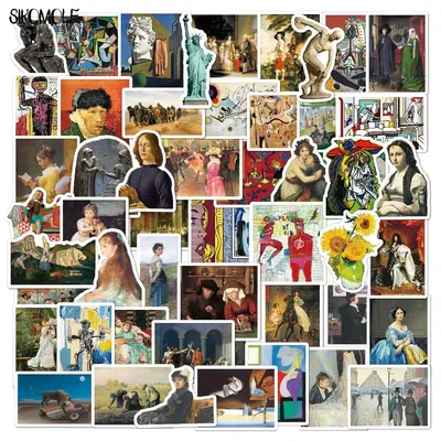 10/30/52PCS Kunst Welt Künstler Arbeit David Aufkleber Ästhetische Graffiti DIY Kind Reise Gepäck Image