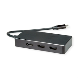 VALUE Multi-Display Adapter USB Typ C - 3x HDMI, Multi-Stream 4K Image