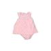 Just One You Made by Carter's Short Sleeve Onesie: Pink Checkered/Gingham Bottoms - Size 12 Month