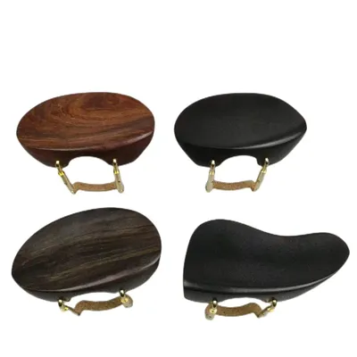 Left Hand Violin Chinrest/Chin rest With Holder Clamp Bracket Cork lefty 4/4 3/4 1/2 1/4 size Ebony