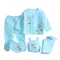 0-3 Months Baby Newborn Top Set Boy Girls Cartoon Print Cotton Trousers Hat Tops Bib Set Infant