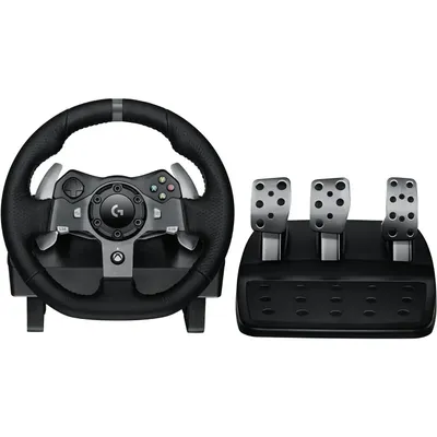 Logitech G920 Driving Force Racing Wheel and Floor Pedals, Real Force Feedback, Stainless Steel