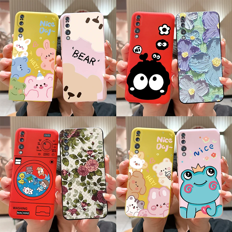 Für huawei p20 p30 pro blume weiche hülle schutz silikon telefon rückseite für huawei p20 p30 pro p 20 p 30 p20pro p30pro fall